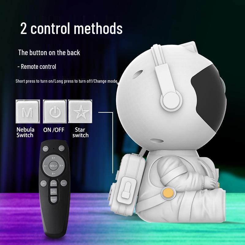 Starry Sky Astronaut Projector Lamp - Night Light & Laser Desk Lamp