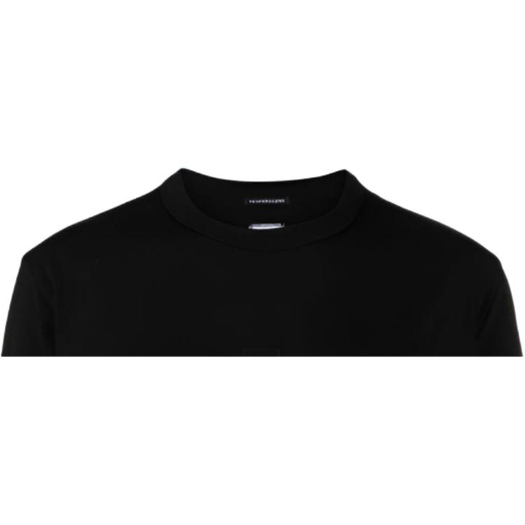 C.P. Company Solid Color Crew Neck Fitted Straight Leg Long Sleeve Sweater Men sweater Black 16CLSS230A006452W999