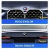 82mm 74mm Rear Boot Badges Front Hood Trunk Emblem 50th Anniversary Edition for Bmw F10 F20 E46 E43 E63 E64 E90 E94 X5