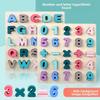 Wooden Number And Letter Shape Recognition Board For Toddlers Educational Toy
