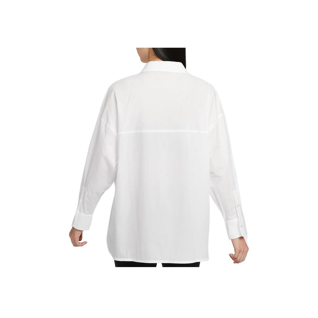Nike Swoosh Fashion Versatile Comfortable Long Sleeve Shirt Women Shirts White HJ0716100