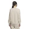 Adidas Crew Wonder Quartz Size Small ESS+ 3-Stripes Sweatshirt, Women's JUP41, Beige/Off White/Wonder White/Wonder (JZ8683),