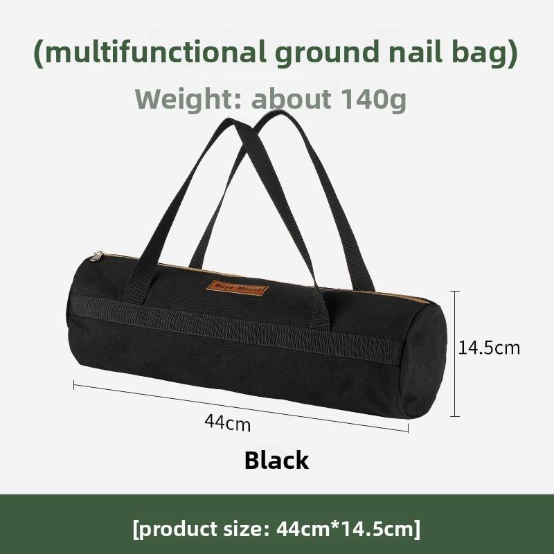 Outdoor Camping Cylindrical Large Capacity Canvas Storage And Organizing Bag Tent Accessories Ground Nail Wind Rope Storage Bag