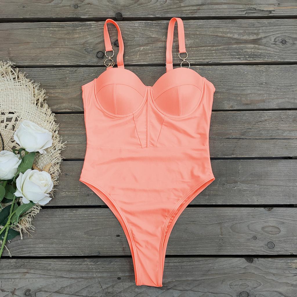 New Sexy One Piece Swimsuit Women Swimwear Cut Out Bathing Suit Summer Push Up Monokini Print Swim Suit  Beach Wear Female