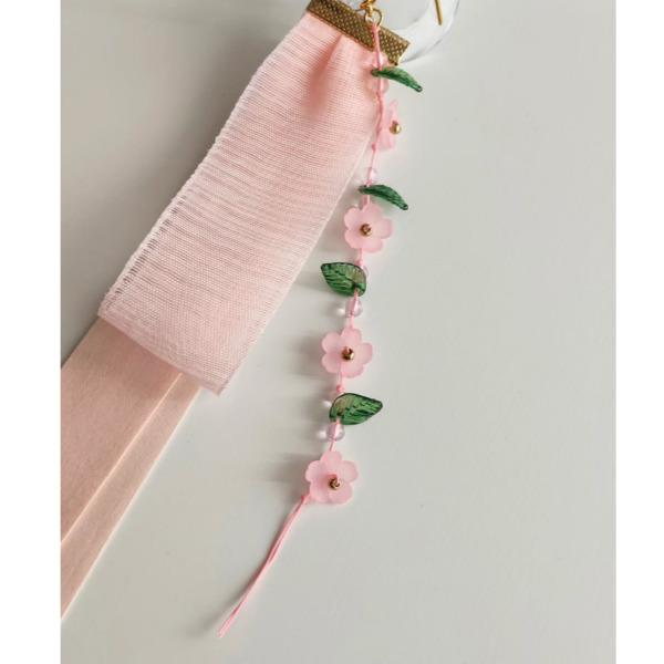 Korean traditional Spring Flower Gold Foil Danggi Hair Claw Clip, Detachable