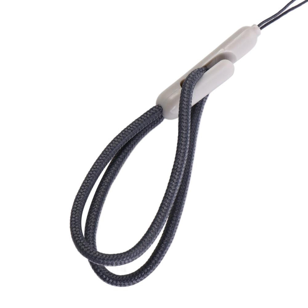 Anti-Drop Earphones Lanyard Hang Rope Silicone Strap Earbuds Lanyard Nylon Grey Black Earphones Incase Lanyard