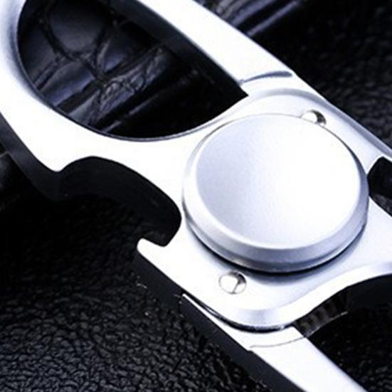 Car Keychain Heavy-Duty Metal Keychain Fidget Spinner with Bottle Opener 3-in-1 Stress Relief Multi-Functional Portable Key Ring Tool