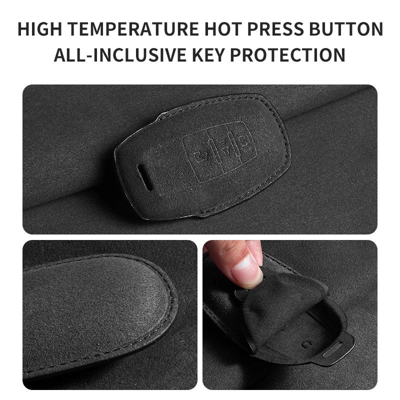 Car Key Case Protector Cover for Great Wall Haval/Hover H6 Dargo M6 PLUS Cratos H9 JOLION F5 H2S F7 H7 Suede Car Key Keychain