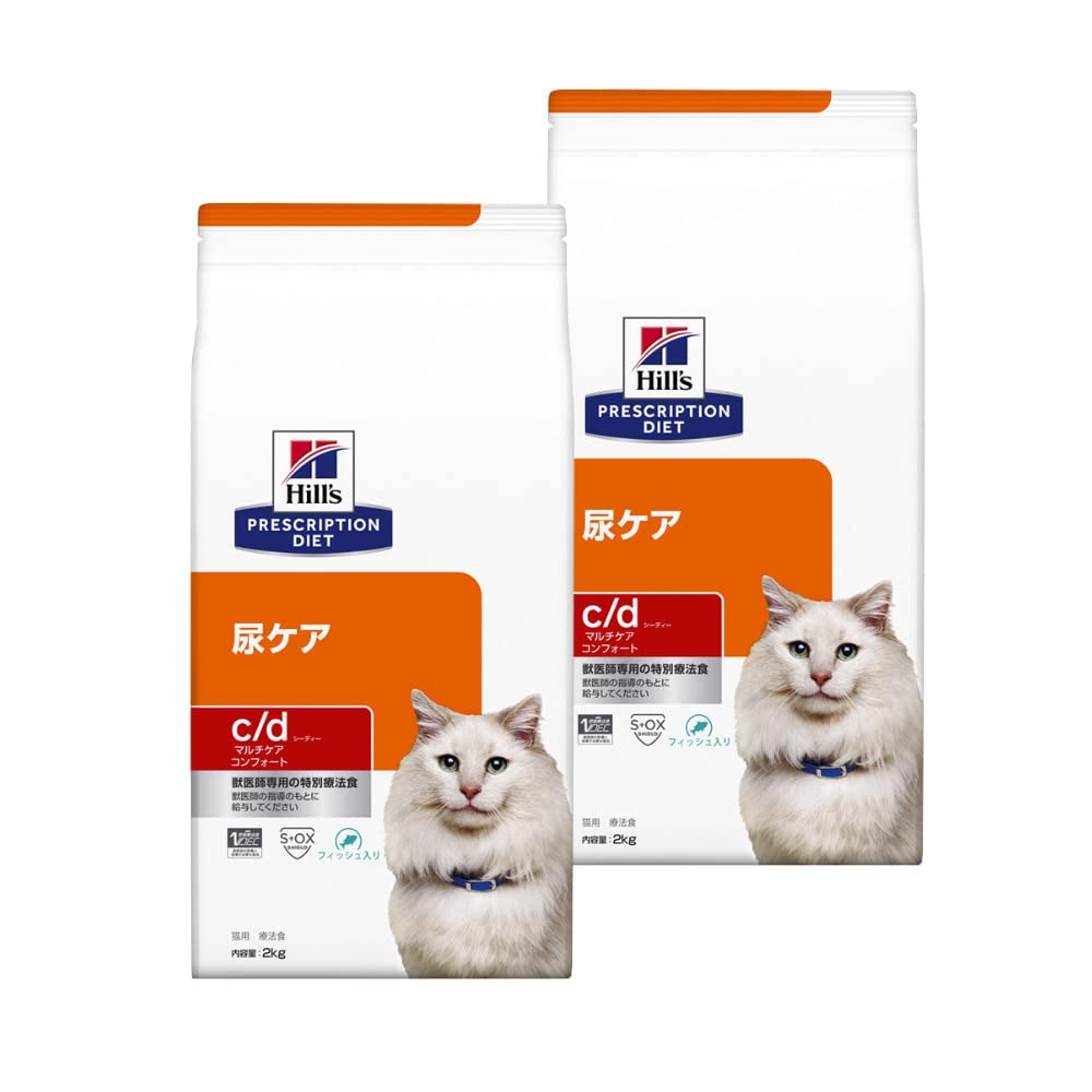 

из 2 Hills Диетический корм для кошек Multicare Urine Care Comfort с рыбой сухой 2 кг [набор пакетов] c/d C/D