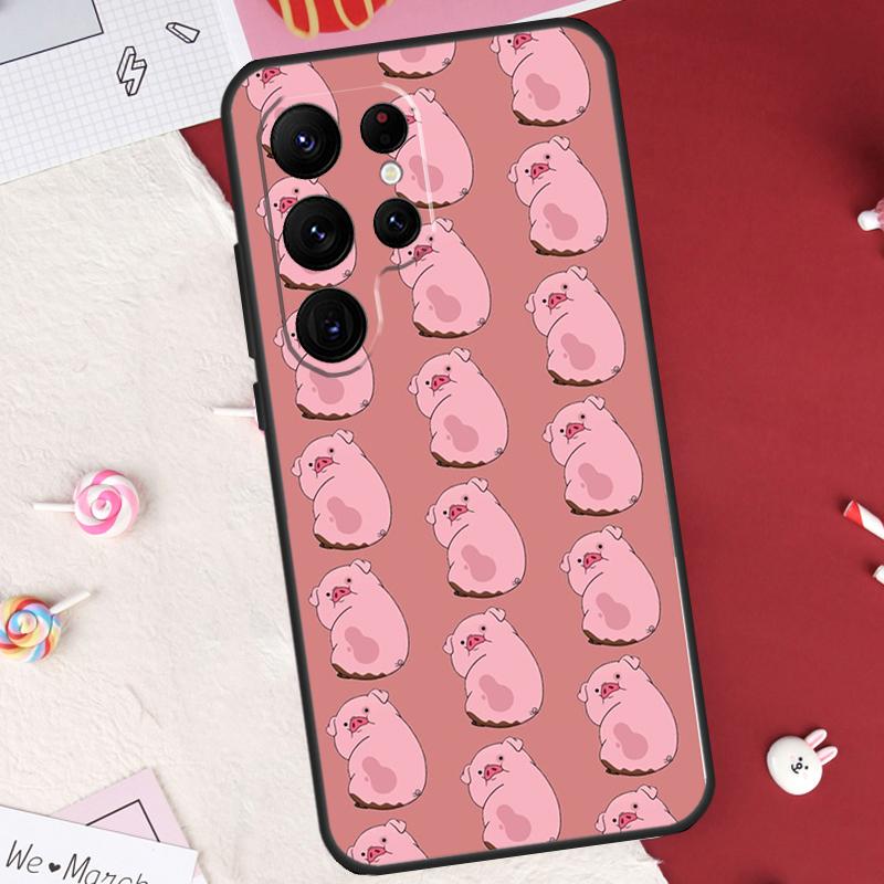 Cute PINK Kawai Pig Case For Samsung Galaxy S24 FE S20 FE S21 S22 S23 S25 S26 Ultra S10 Plus S25 FE Cover Shell