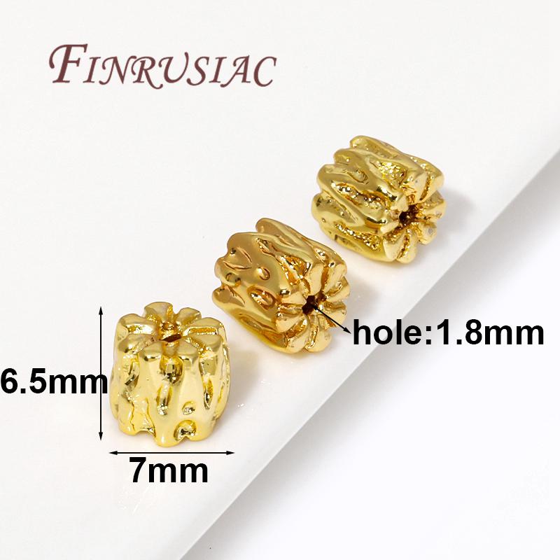 Bead Separators 18K Gold Color Irregular Spacer Beads Bracelet Beads DIY Jewelry Making Supplies Necklace Accessories