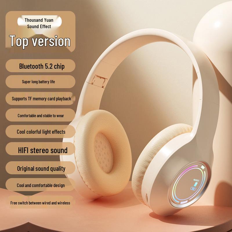 

Universal Wireless Over-Ear Headphones with Heavy Bass for Vivo, Huawei, OPPO, and Apple Devices