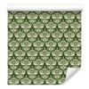 Christmas Damask Wallpaper Lime and Beige for Living Room and Bedroom 50x1000
