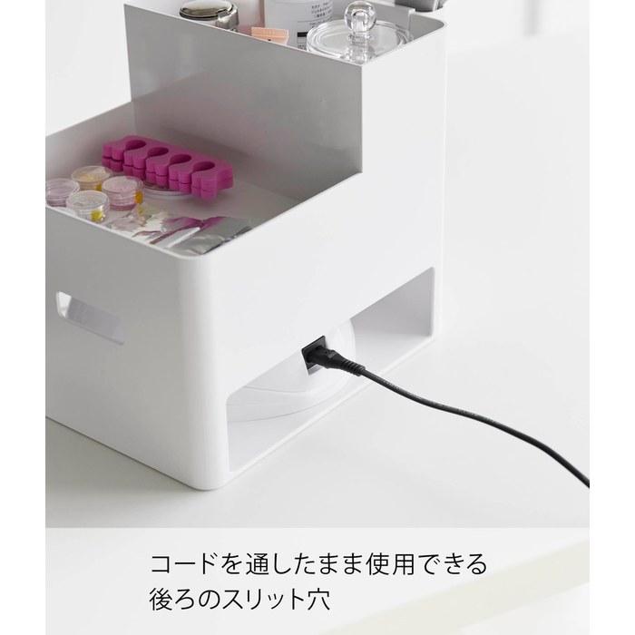 Yamazaki Nail Light & Gel Nail Supplies Storage Case White (W26 x D21 x H23.6cm) Tower