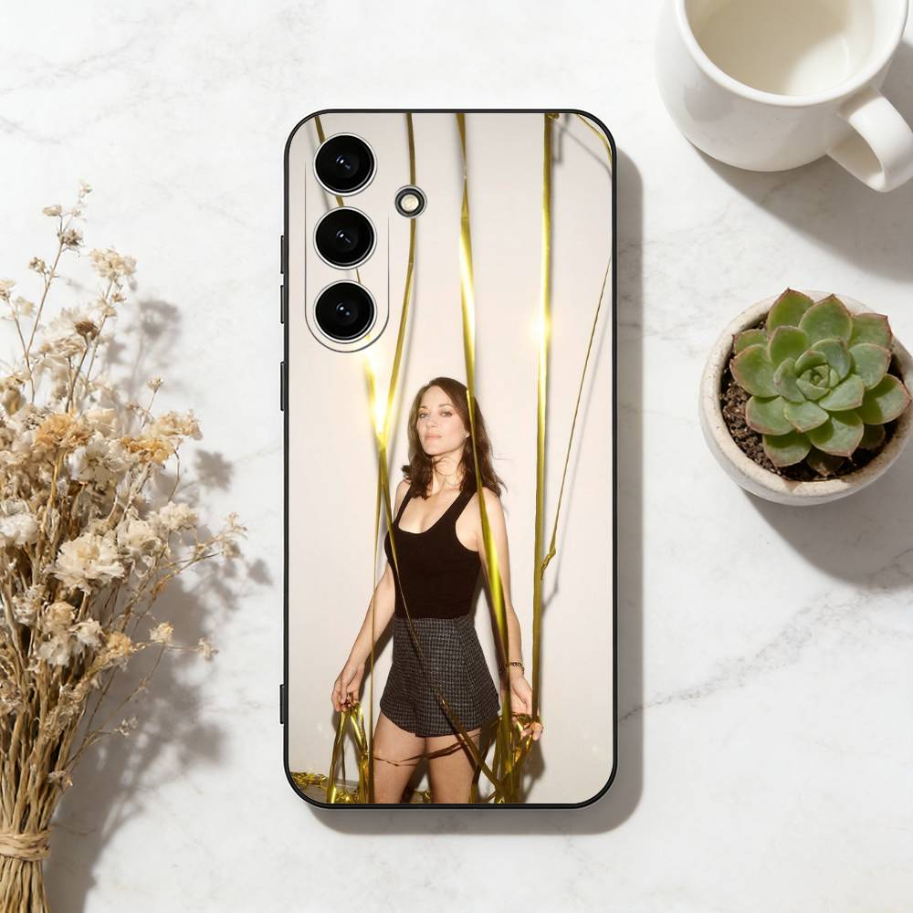 

M-Marion C-Cotillard Portrait Art Phone Case For Samsung Galaxy A73,A72,A71,A70,A53,A52,A51,Others Soft Black Cover Samsung a73 5g