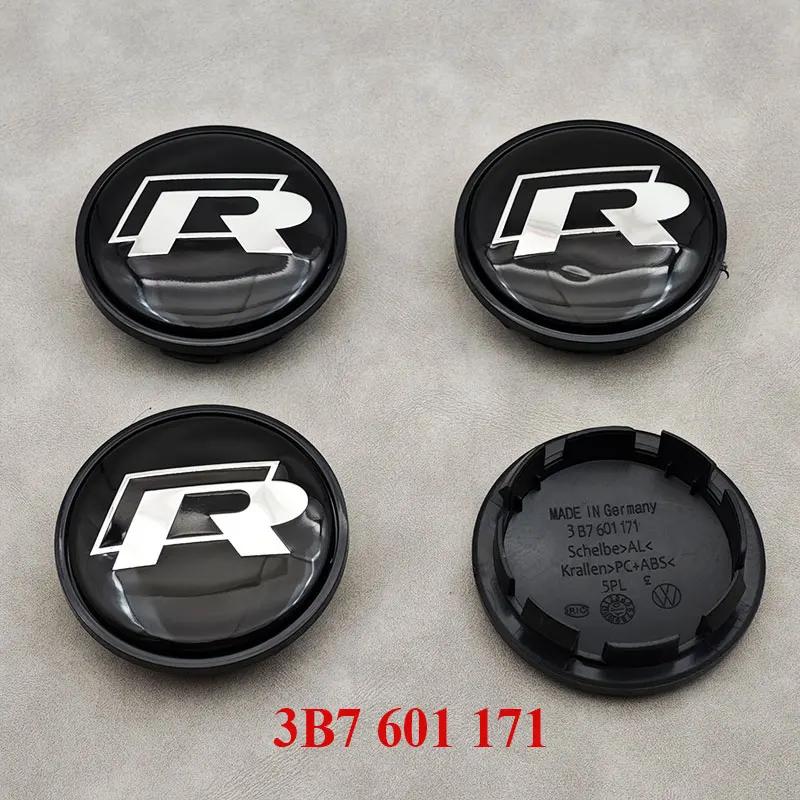 Dla VOLKSWAGEN VW 4 szt. 65mm Czerwono-Niebieskie Dekielki do Felg Samochodowych Dla Volkswagen VW R GTI Golf 6 Passat CC Magotan Touran Tiguan 3B7601