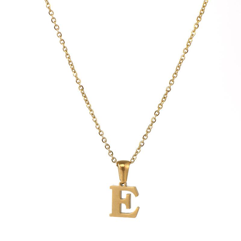 26 Letter Necklace Women's 18K Simple Fashion Non-fading Pendant Jewelry 2026