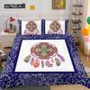 Dream Catcher Duvet Cover Set King Size Pink Boho DreamCatcher Bedding Set for Kids Teen Microfiber Bohemian Feather Quilt Cover