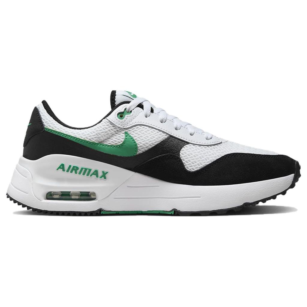 Nike Air Max Systm Leather Comfortable Versatile Shock Absorbing Durable Low Top Lifestyle Casual Shoes Men Sneaker Black White DM9537-105