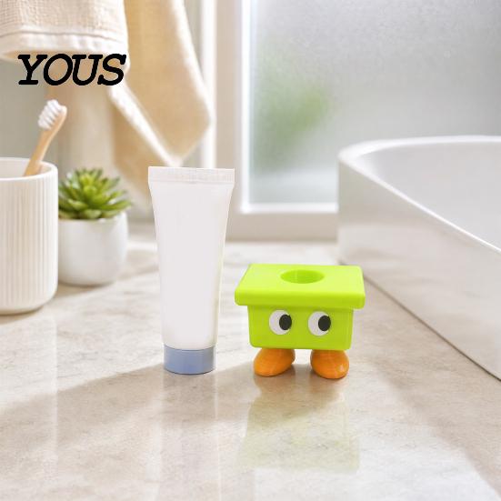Toothbrush Holder For Countertop 3D Printed Cartoon Stool Holder, Waterproof Moisture-Proof Cute Bathroom Decor Stand Compact Storage