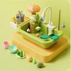 Children's Electric Water Circulation Sink Toy Set for Pretend Kitchen Play