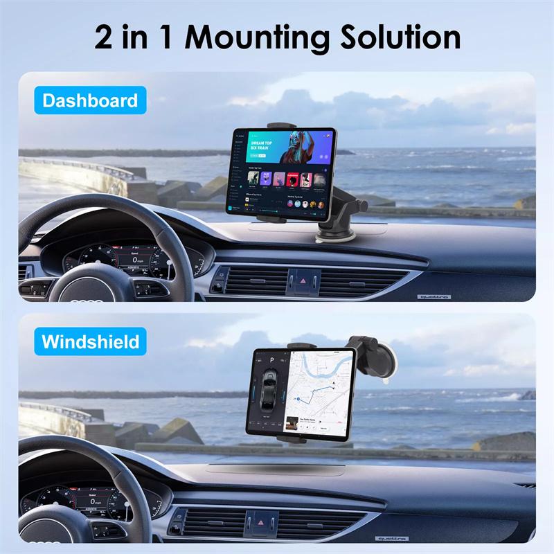 Suction Cup Tablet Car Phone Holder For Samsung Galaxy Z Fold 4 3 2 Stand Adjustable Mobile Mount For Ipad Sucker Gps Bracket