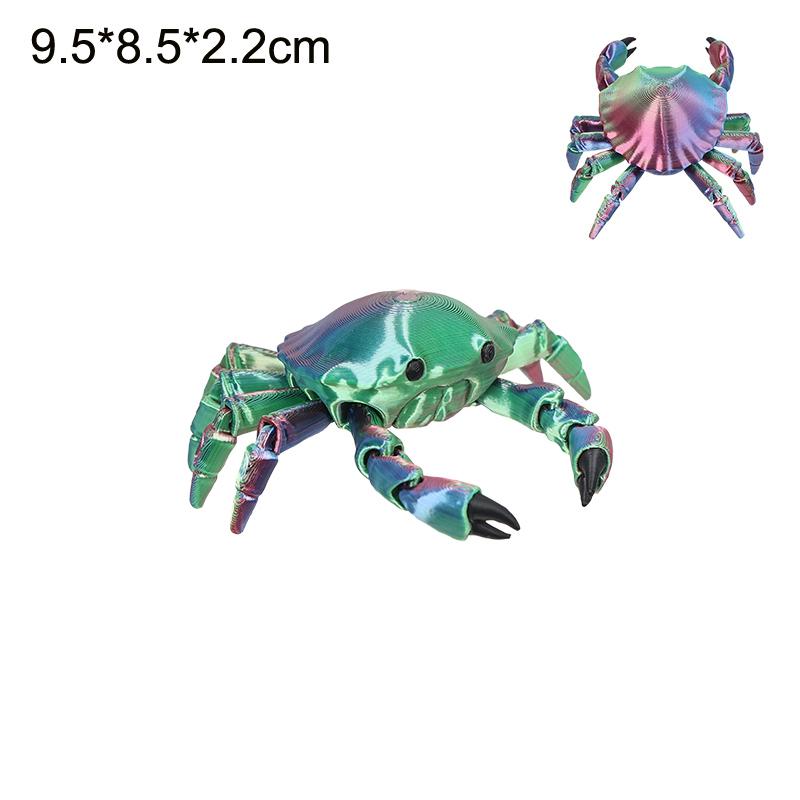 3D Printed Movable Joint Ferret Hermit Crab Flexi Crab Bearded Dragon Animal Figurine Fidget Toy Home Desk Decoration Gift