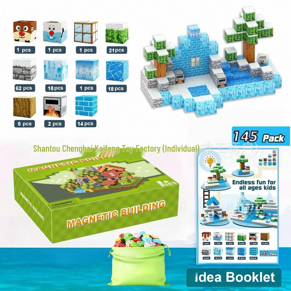 My Cube World Magnetic Building Blocks - Primeval Forest Set
