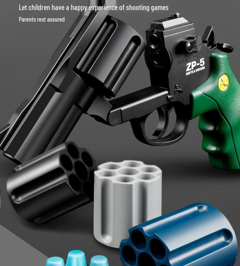 ZP5 Toy Pistol: Revolver-Style Soft Bullet Gun for Kids, EVA Foam Simulated Training Model