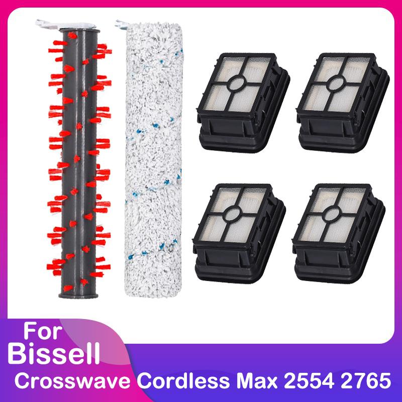 Compatible for Bissell Crosswave Cordless Max 2554 2554A 2590 2596 2596B 2596M 2765 2765F 2765Z 2765E 2765N Main Brush Filter