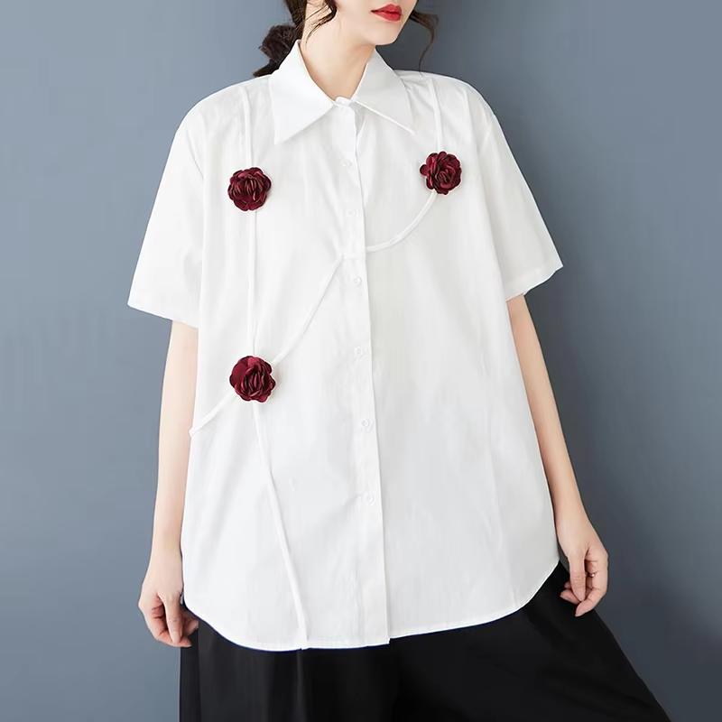 Xitao Loose Patchwork Flower Shirt HQQ2432