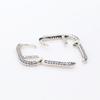 Gold-Plated Zircon Shining Link Stud Earrings - Light Luxury European & American Style, Perfect Birthday Gift for Girls