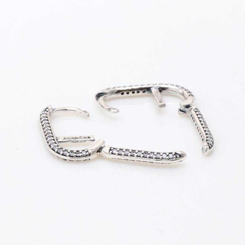 Gold-Plated Zircon Shining Link Stud Earrings - Light Luxury European & American Style, Perfect Birthday Gift for Girls