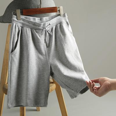 Fashion Breathable Summer Fashion Cotton Men Casual Shorts Drawstring Waist Comfortable Black Yellow Gray