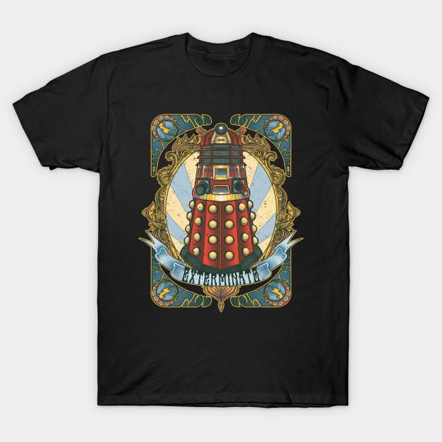 Men Black Print T-shirt Dalek New-Nouveau No-Cut Transfer Paper Print Cotton Tshirt XL чёрный