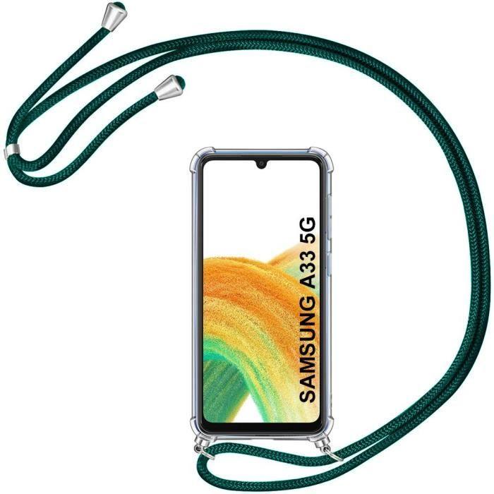 Coque de Protection - PROSHOP - pour Samsung Galaxy A33 5G - Souple - Transparent - Vert Nuit