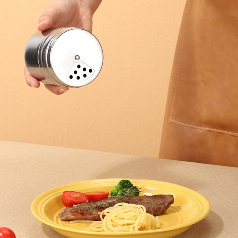 3Pieces Nonrust Steel Spices Storage Bottles Keep Spices Freshness Different Size Fashion Look Simple Maintenance for Home