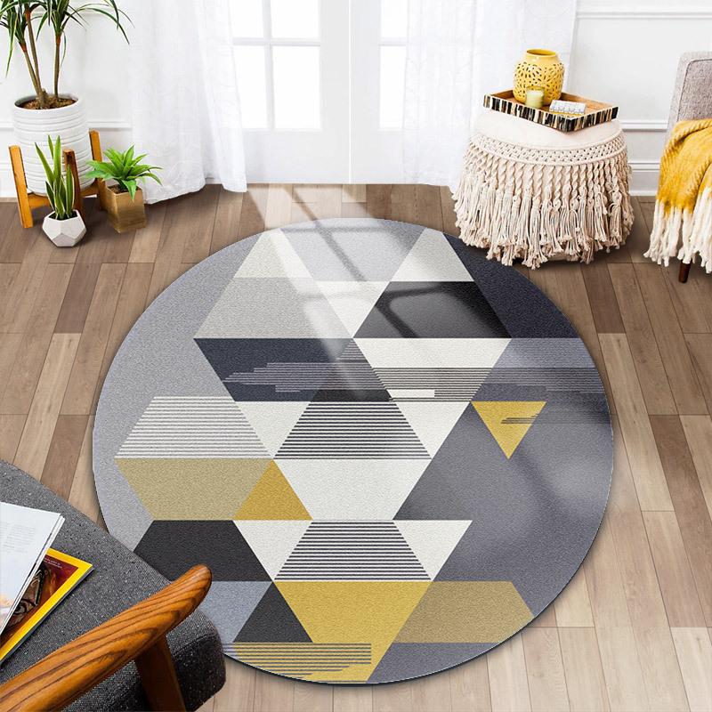 Round Carpet for Modern Living Room Nordic Style Area Rug Chair Mat Bedside Rug Decor