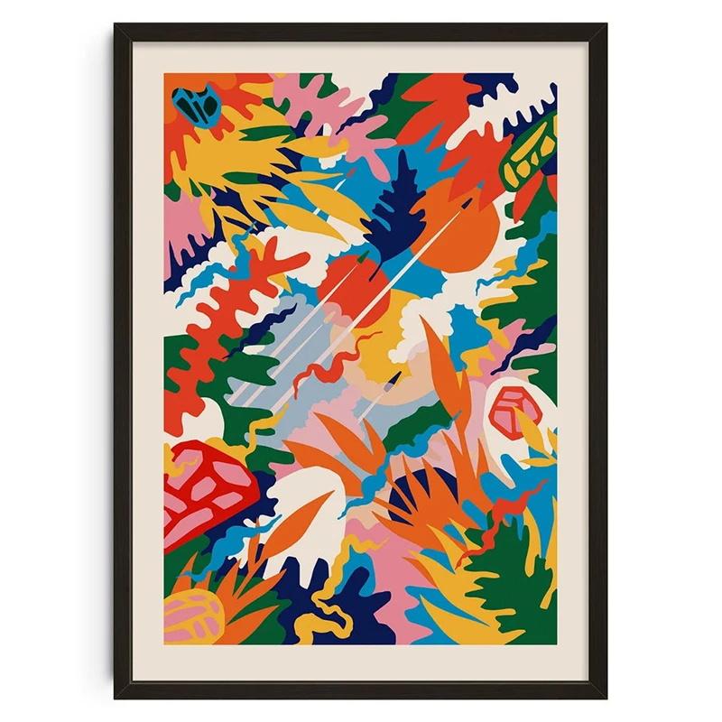 Vintage Abstrakt Füttere deinen Geist Klassische Poster Druck Selbstpflege Wandkunst Leinwandgemälde für Wohnzimmer Schlafzimmer Heimdekor