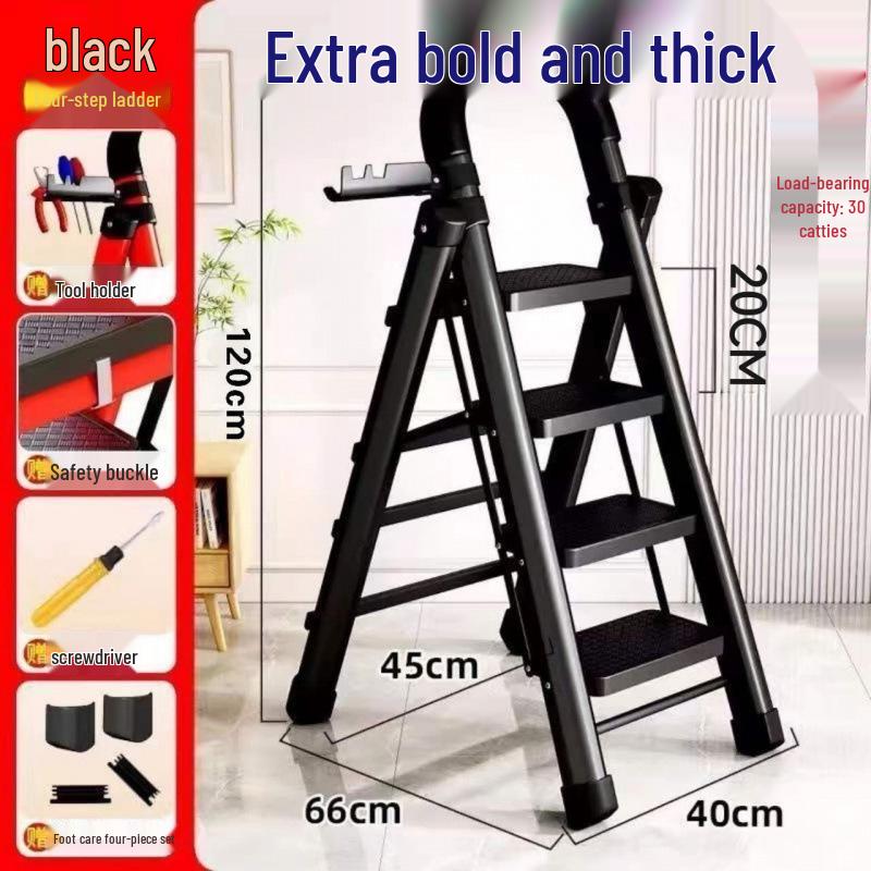 Durable Multifunctional A-Frame Folding Ladder for Indoor and Outdoor Use