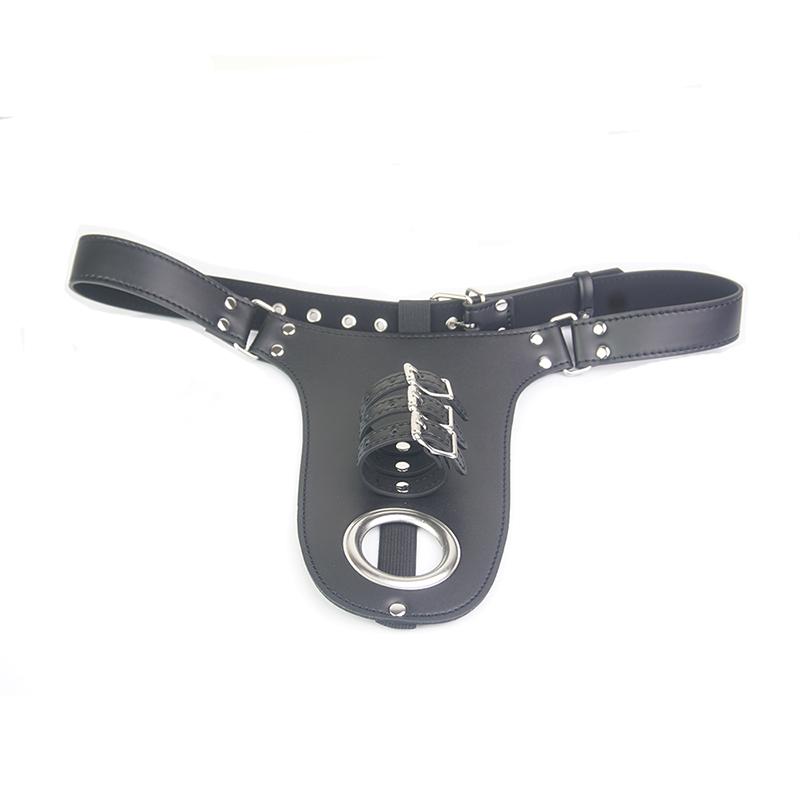 Male Dick-tied Chastity Belt,Leather BDSM Lingerie with Cock Penis Ring,Bondage Gear,Sex Toys For Men