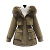 Winter down cotton removable liner pie to overcome cotton-padded coat women's medium and long cotton clothes to keep warm, thickened and warm