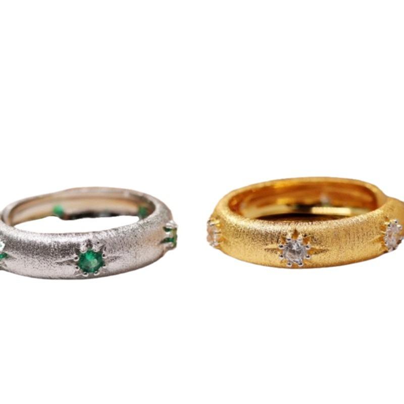 Niche Design Brushed Narrow Ring Female Fashion Light Luxury Vintage Open Index Finger Ring Premium Sense Light Luxury Casual Dainty Minimalist Ring