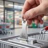 Stainless Steel Trolley Key Holder Metal Ring Supermarket Keyring Shopping Cart Keychain  Men