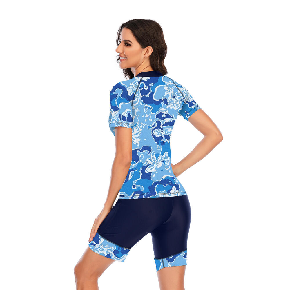 Short-sleeved split surfing suit sunscreen women's swimsuit fashion swimsuit diving suit