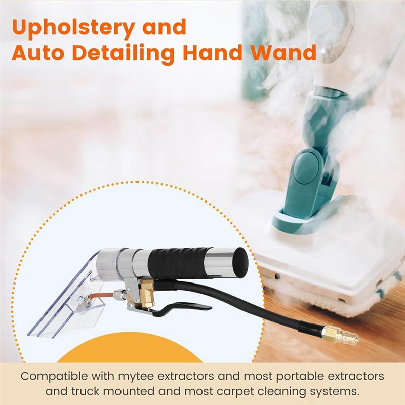 A02V-Multi-Functional Steam Spray Suction Head With 1/4" Quick Disconnect Coupler Valve For Shop Vac Mytee Vacuum Extractors