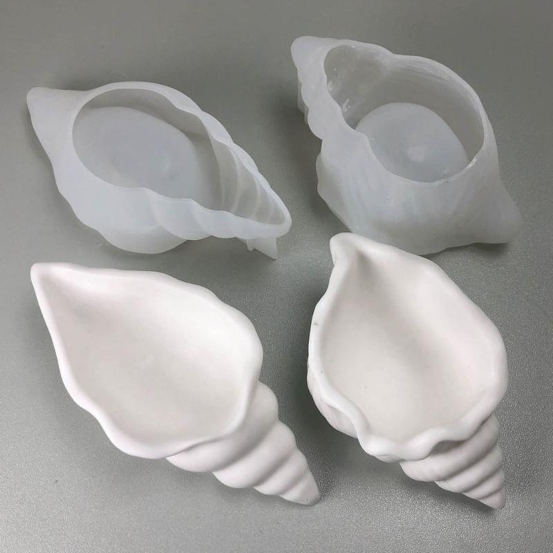 Silicone Mould for DIY Seashells Snail Ornament Storage Box Resin Mold Perfect for Jewelry Holder Mold Home Decoration