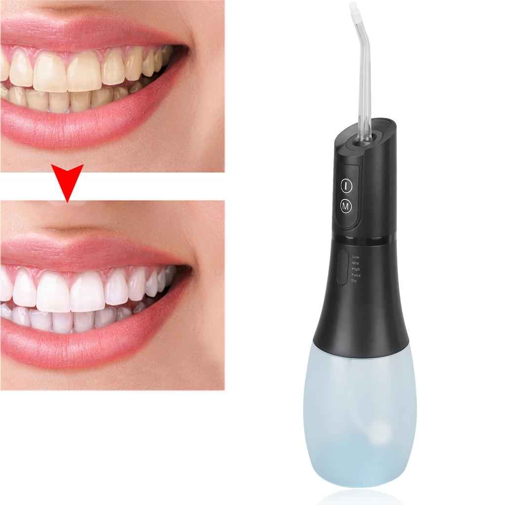 Cordless Dental Oral Irrigator Waterproof Whitening Large Capacity Oral Irrigator for Family ( White)
