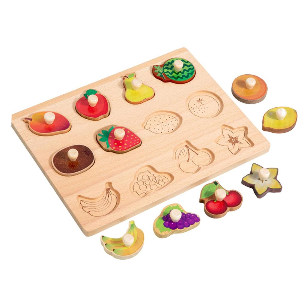 Wooden Shapes Puzzle Shape Sorter Board Preschool Hand Eye Coordination Fine Motor Skill for Children Toddlers Birthday Gifts