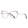 Eyebrow Point Paint Metal Optical Frame With Street S English Style Open Flat Light Mirror Womean And Men Glasses